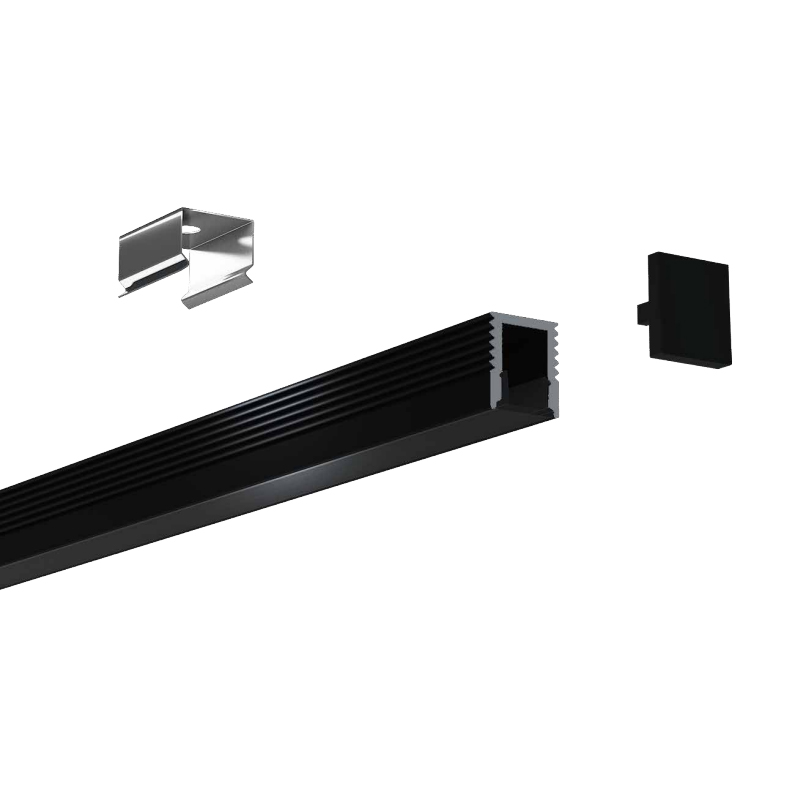 Mini LED Strip Lighting Channel Black Aluminum Profile With 5mm Inner Width